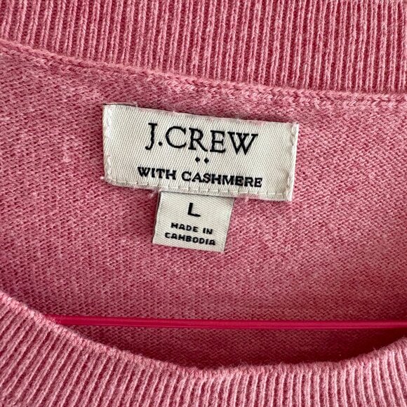 J Crew Pink Cashmere Sweater Tee - Picture 2 of 3